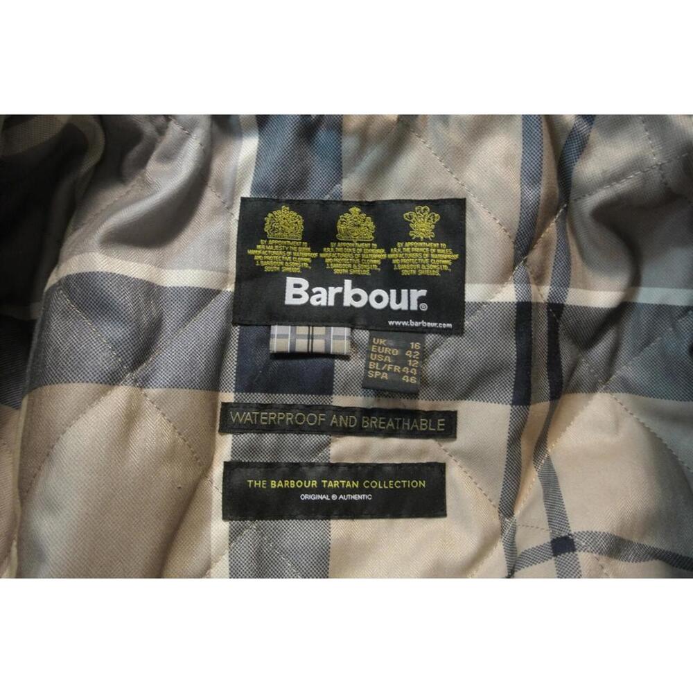 NWD, Barbour Braan Waterproof Faux Fur Trim Hooded Parka In Mist Size 12 #C4626 - Picture 5 of 8